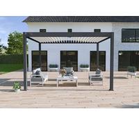 Ombréa Pergola bioclimatique Ombréa autoportante 3x4M - Anthracite/blanc - ELMO