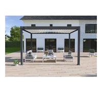 Ombréa Pergola bioclimatique Ombréa autoportante 3x4M - Anthracite/blanc - ELMO G