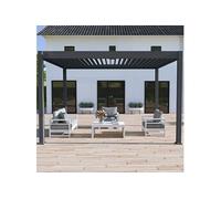 Ombréa Pergola bioclimatique Ombréa autoportante 3x4M - Anthracite - ELMO Anthracite G
