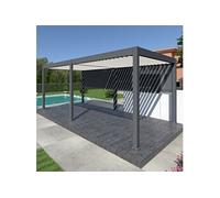 Ombréa Pergola bioclimatique Ombréa autoportante 3x6M - Anthracite/blanc - ELMO G