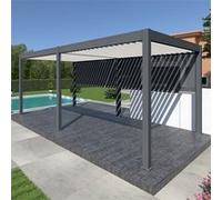 Ombréa Pergola bioclimatique Ombréa autoportante 3x6M - Anthracite/blanc - ELMO G