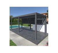 Ombréa Pergola bioclimatique Ombréa autoportante 3x6M - Anthracite - ELMO