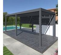 Ombréa Pergola bioclimatique Ombréa autoportante 3x6M - Anthracite - ELMO