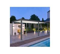Ombréa Pergola bioclimatique Ombréa autoportante 4x6M - Anthracite/blanc - ELMO