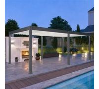 Ombréa Pergola bioclimatique Ombréa autoportante 4x6M - Anthracite/blanc - ELMO