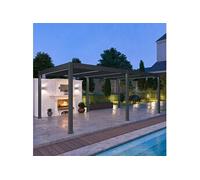 Ombréa Pergola bioclimatique Ombréa autoportante 4x6M - Anthracite - ELMO