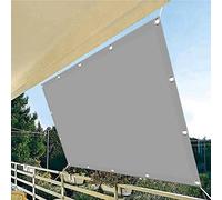 Ombreggiante Voile d'ombrage respirante résistante aux intempéries avec œillets, brise-vue pour balcon, terrasse, gris clair, 1,2 x 9 m