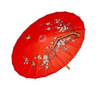 Ombrelle asiatique rouge - Chinoise 52cms - Papier et bambou - Extérieur
