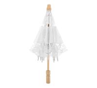 Ombrelle de Mariée Blanche en Coton Dentelle Brodée