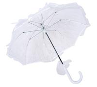 Ombrelle en dentelle - Ø 50cm - blanc - PTIT CLOWN - 24297 - Carvanaval, Halloween, Cosplay, Fête Costumée