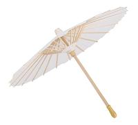 Ombrelle en papier blanc pour loisirs créatifs, White Color Paper Decorative Umbrella Parasol Wedding décoration de fête mariage accessoire photographie cosplay photo (40 cm) Bridal Party Decor Phot
