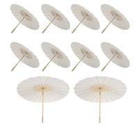 Ombrelle Mariage, 10 Pièces 60cm Parapluie Blanc Mariage Parapluies en Papier, Ombrelle Chinoise DIY Oiled Paper PaintingParapluies pour Fête deMariage Décoration