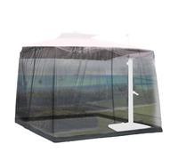 Ombrelle moustiquaire en polyester | Filet de jardin avec rideau à fermeture éclair | Auvent en maille pour housse de table de parasol de 3 à 3 m