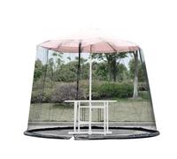 Ombrelle moustiquaire en polyester - Filet de jardin avec rideau à fermeture éclair - Auvent en maille pour housse de table de parasol de 3 à 3 m