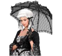 Ombrelle noire en dentelle 83 cm