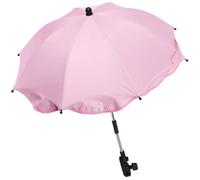 Ombrelle Poussette Universelle Bébé Confort Anti UV 50+,Parasol Poussette Pliant pour Extérieur Plage Jardin en Plein Air (Rose)