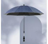 Ombrelle Poussette Universelle, Parasol Anti Uv pour Landau, Protection UV 50+，Diamètre 85 cm, Flexible et Orientable, Compatible avec la plupart des poussettes (bleu)