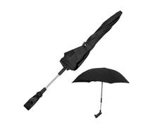 Ombrelle Universelle pour Poussette, Parasol Anti UV 50+ pour Landau, Flexible et Orientable, Diamètre 78 cm, Fixation pour Tube Rond ou Oval, avec Clip pour Fauteuil Roulant Poussette