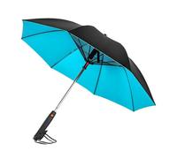 Ombrello Portatile Con Ventola- 540 G Ombrello Con Protezione UV Con Ventola | Ombrello Parasole Rinfrescante | Ombreellone Portatile Con Protezione UV Per Spiaggia, Sport, Passeggiate Estive, bleu