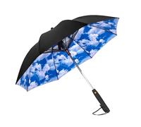 Ombrello Portatile Con Ventola- 540 G Ombrello Con Protezione UV Con Ventola | Ombrello Parasole Rinfrescante | Ombreellone Portatile Con Protezione UV Per Spiaggia, Sport, Passeggiate Estive, Bleu