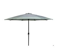 Ombrellone 300x240cm Grigio/Verde Da Giardino Esterno Multicolore