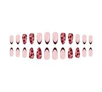 Ombres paillettes français presses sur ongles bordeaux métallisé or 24 pièces réutilisables faux ombres asymétriques acrylique faux
