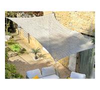 Ombrière Macramé En Polycoton Rectangulaire, Fait Main, 3 X 2 M - Jardiline Multicolore
