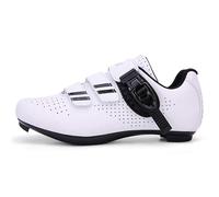 omcam Chaussures De Cyclisme pour Hommes Et Femmes Chaussures De Vélo De Montagne en Plein Air Compatibles avec SPD Et Look Delta Chaussures De Vélo De Route Spin pour Femmes,Blanc,45 EU