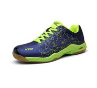 omcam Hommes Badminton Chaussures Antidérapant Racketball Squash Chaussures Athlétiques Mode Tennis Volley-Ball Gym Baskets,Bleu,45 EU