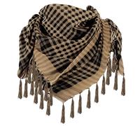 OMCGG Keffieh Foulard Palestinien 100 x 100 cm, Écharpe Palestine Polyvalente à la Souple Cheche Palestine Arafat Militaire Tactique Arabe du Désert Bandana de Cou pour Hommes Femmes (Brun)