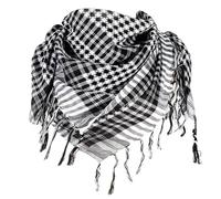 OMCGG Keffieh Foulard Palestinien 100 x 100 cm, Écharpe Palestine Polyvalente à la Souple Cheche Palestine Arafat Militaire Tactique Arabe du Désert Bandana de Cou pour Hommes Femmes (Noir)