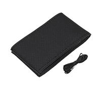 OMDHATU Couverture De Volant De Voiture en Cuir Artificiel Style De Voiture pour Peugeot 307 308 407 206 207 3008 406 208 2008 508 408 306 301 (Color : Noir)