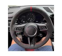 OMDHATU Couverture De Volant De Voiture Personnalisée en Daim pour P&orsche pour Taycan pour B-oxster pour Panamera pour Macan pour Cayenne 718 911 9YA 971 (Color : Green Thread)