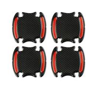 OMDHATU Couverture Poignée Porte Voiture Voiture Poignée Porte Film De Protection Autocollants Réfléchissants Anti-Rayures Autocollants D'avertissement Sécurité Style Extérieur (Color : 4pcs Red B)