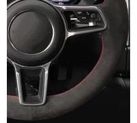 OMDHATU Housse De Volant De Voiture Bricolage en Daim Noir Doux Cousu À La Main pour P&orsche pour Cayenne pour Macan pour Panamera 911 996 997 959 (Color : Yellow Thread)