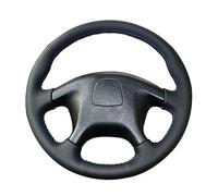 OMDHATU Housse De Volant De Voiture en Cuir Artificiel Noir Bricolage Cousue À La Main pour Mitsubishi pour Pajero Old pour Mitsubishi pour Pajero Sport Couverture de Volant (Color : Blue Thread)