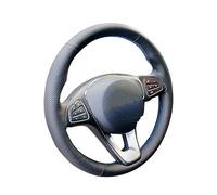 OMDHATU Housse De Volant De Voiture en Cuir Artificiel Noir Cousu À La Main pour Mercedes pour Benz W176 W246 W205 C117 C218 X218 W213 EQV W447 (Color : Grey Thread)