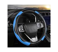 OMDHATU Pas De Couverture De Volant De Voiture Intérieure De 38 Cm en Fiber De Carbone Sport Élastique Poignée en Cuir Couverture (Color : Black Blue)