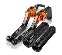 OMDHATU Poignée D'embrayage De Levier De Frein En Aluminium CNC De Moto Poignées Pliables Réglables Pour Pour MT03 2015-2021 PISHTY (Color : 16)
