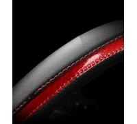 OMDHATU pour R&enault pour Kangoo Couverture De Volant De Voiture Cuir Microfibre Respirant + Accessoires Auto De Mode en Fiber De Carbone Couverture de Volant (Color : O Shape Black)