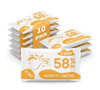 OMECO 58% régulateur d'humidité dans les 2 sens à pour Récipient de stockage, fleurs et herbes - Protection terpénique pour maintenir l'humidité et la fraîcheur (8 g x 10)
