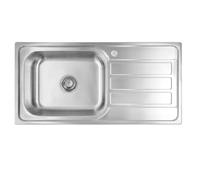 Omeere, Acier inoxydable 304, encastrable, moderne, carré, 50 cm x 40 cm, 2 trous, évier de cuisine