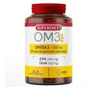 Isodisnatura Huile de poisson OM3 - Riche en Oméga 3 - 120 capsules