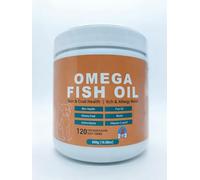 Omega 3 comprimés à croquer pour chiens | Contre la perte de cheveux, les démangeaisons, la peau et le pelage sains - 120 pièces. Avec biotine, zinc, vitamine C et huile de poisson