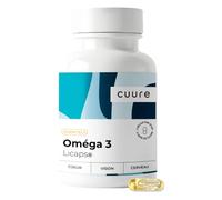 Oméga 3 - CUURE - OMEGAVIE® Huile de Poisson Sauvage - 3 Brevets - 60 jours - Capsule Licaps - Concentration Optimale en DHA & EPA - Concentration, Vision, Coeur- Fabriqué en France