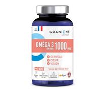 GRANIONS Complément Oméga-3 1000 mg – Concentré EPA/DHA + Vitamine E – 60 gélules