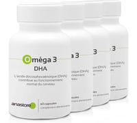 OMÉGA 3 - DHA * PACK 3+1 GRATUIT * 650 mg / 240 capsules * Cerveau, Vision