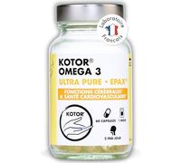 OMEGA 3 EPAX® Huile Pure issue de Poissons Sauvages - EPA DHA Hautement Concentrés - Santé du Cœur, du Cerveau et de la Vision - 60 Capsules - Sans Odeur - Indice Totox Faible < 3 - France