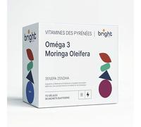 Oméga-3 et Moringa Oleifera Haute Puissance - Un adaptogène puissant avec une biodisponibilité élevée pour la réduction du stress, de l'énergie et du bien-être | Pour 2 mois (56 doses quotidiennes)