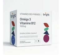 Oméga-3 et Vitamine B12, 35% EPA et 25% DHA - Gélules Premium pour Cerveau, Cœur, Énergie et Bien-être général | 2 Mois (56 Doses Quotidiennes)